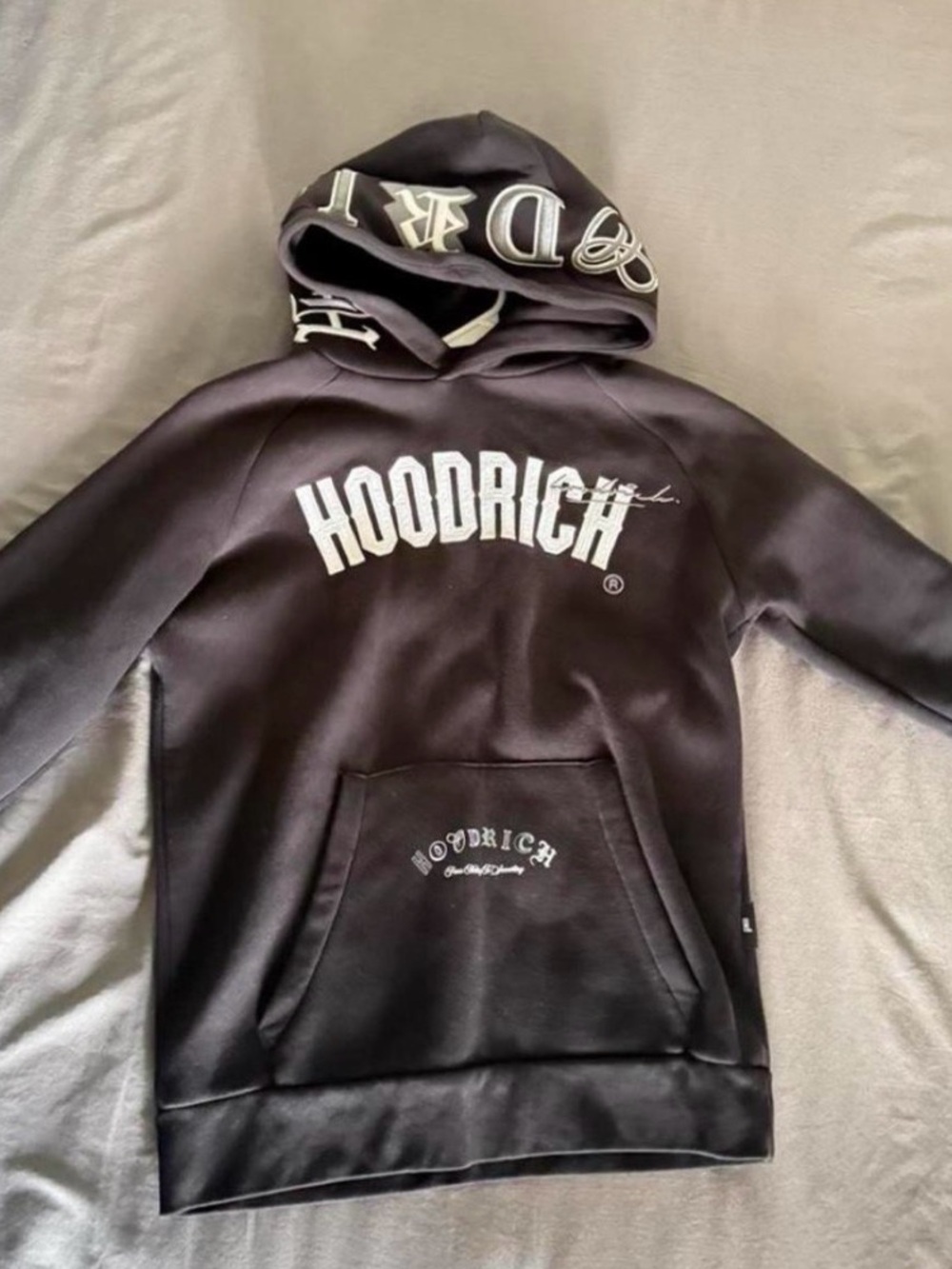 Hoodrich Men's Black Logo Hoodie Sweater